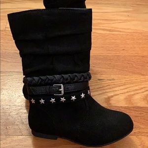 NWB-Toddler Girls Jumping Beans Vanilla Black Boot
